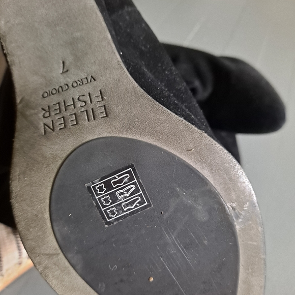 Suede Wedge Tall Boots - Picture 4 of 5